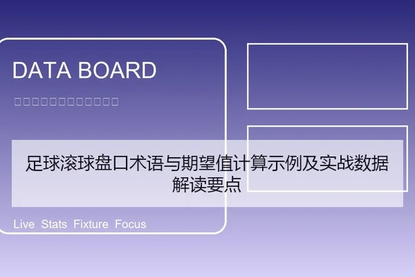 足球滚球盘口术语与期望值计算示例及实战数据解读要点